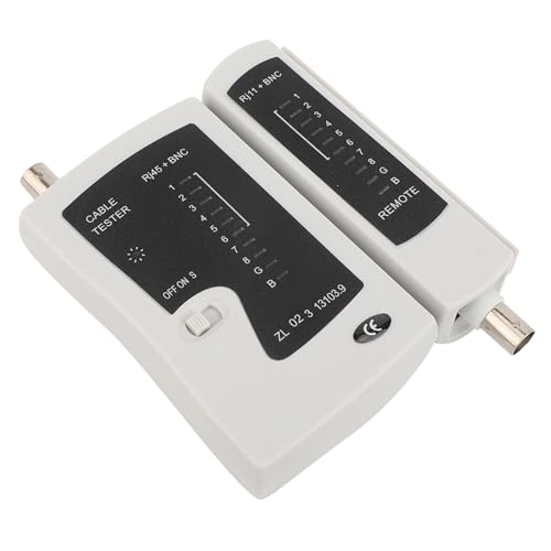 Phone Cable Tester, Fast Accurate Network Cable Tester, Split Designs, anti shock for Construction Site Use with RJ45+BNC Interface