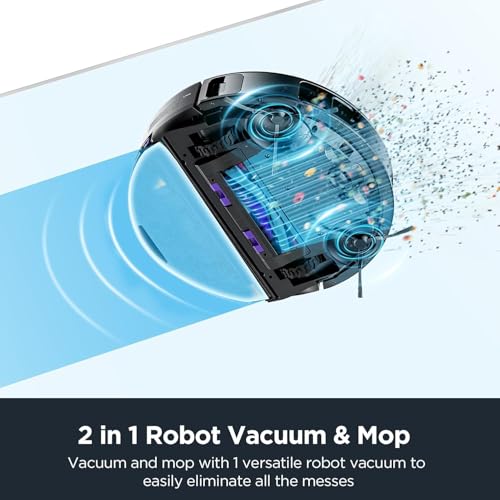 EUREKA E10s 2-in-1 Robot Vacuum with bagless eco Station, auto dust draining, 4000 Pa Suction, 180-min runtime, LiDAR Navigation & Obstacle Avoidance—Ideal for pet Hair, Carpets & Hard Floors. view 2