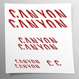 Kit de adhesivos compatibles con Canyon rojo con texto en inglés MTB Mountain Bike, varios colores disponibles