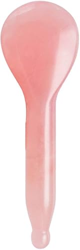Rodillo de cuchara de jade de cuarzo rosa real gua sha board masajeador de setas herramienta de elevación facial herramienta de masaje guasha forma