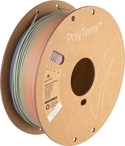 Image of POLYMAKER Matte PLA Filament, Matte Pastel Rainbow, 1.75mm, 1kg, 3D Printing Filament