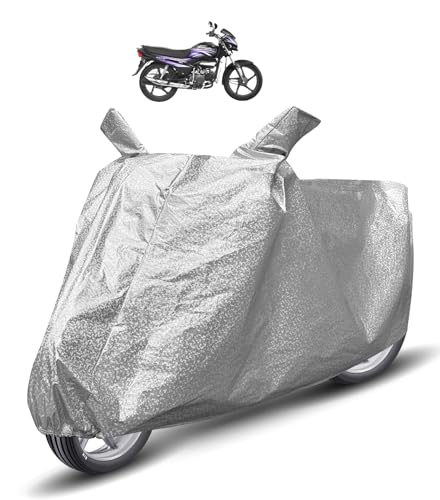 Image of Auto Hub Waterproof Bike Cover Compatible with Hero Super Splendor Dustproof, UV Protection Two Wheeler Bike Super Splendor Cover - Metallic Silver