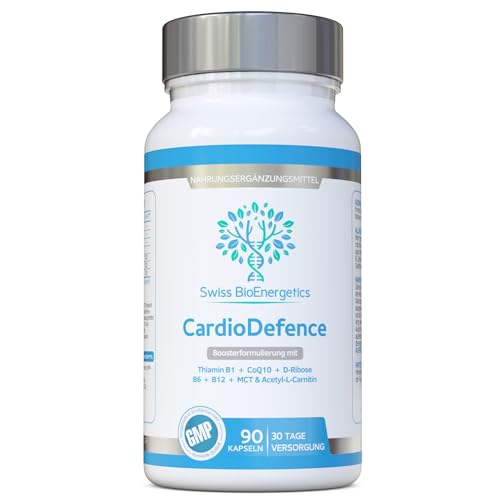 CardioDefence - 90 Kapseln - Ein präzises Gleichgewicht von CoQ10, D-Ribose, Acetyl-L-Carnitin, B-Vitaminen und MCT, um zu einer normalen Herzfunktion beizutragen und Müdigkeit zu reduzieren CardioDefence - 90 Kapseln - Ein präzises Gleichgewicht von CoQ10, D-Ribose, Acetyl-L-Carnitin, B-Vitaminen und MCT, um zu einer normalen Herzfunktion beizutragen und Müdigkeit zu reduzieren