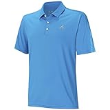 self-collar adidas Golf Hombres del Grabado de 3-Stripes Climacool Polo - B1974812, L, Azul Brillante