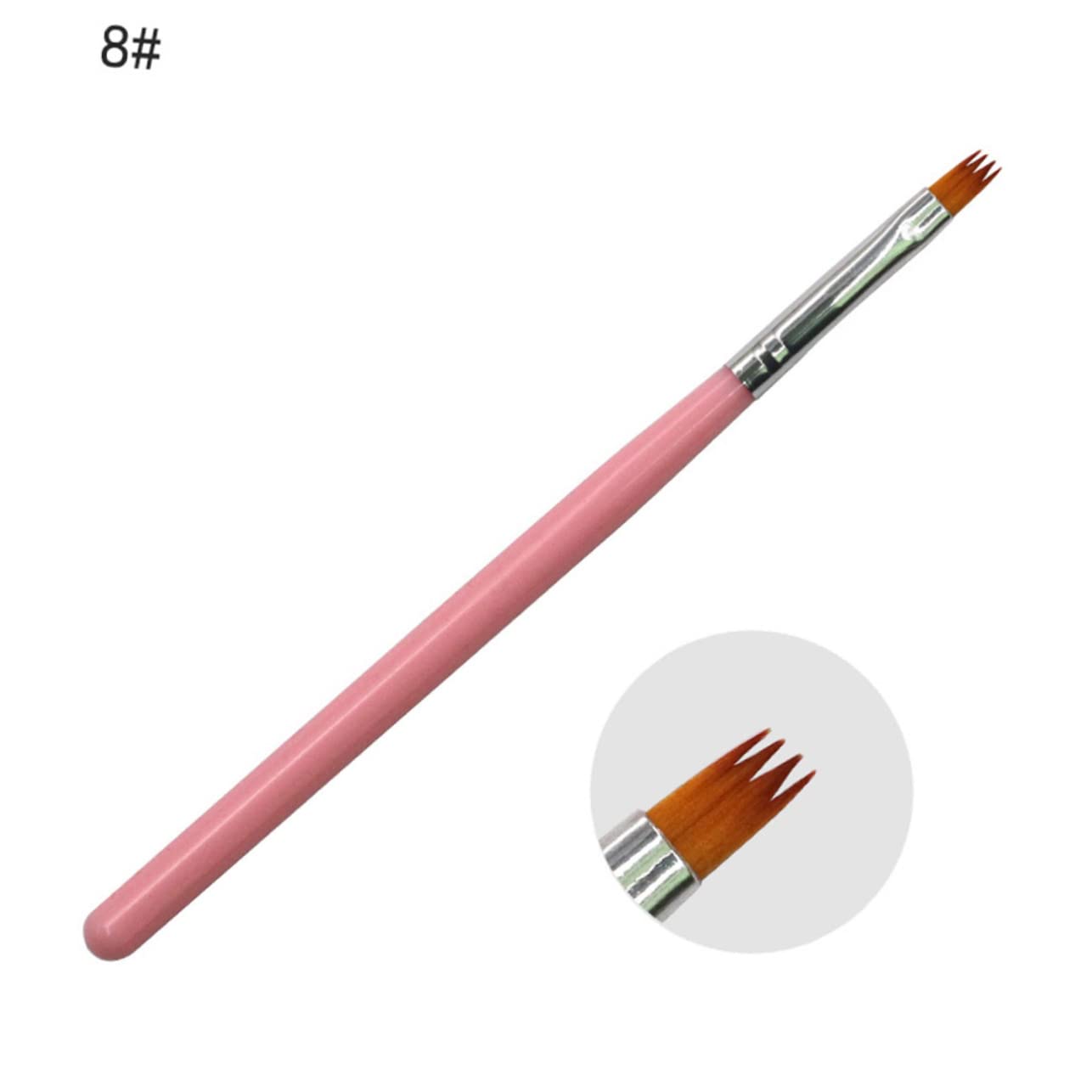 POPETPOP 24pezzi Pennelli Per Manicure Con Manico Lungo Strumenti Per La Pittura Delle Unghie Kit Professionale Per Nail Art Per Uso Domestico e Salone