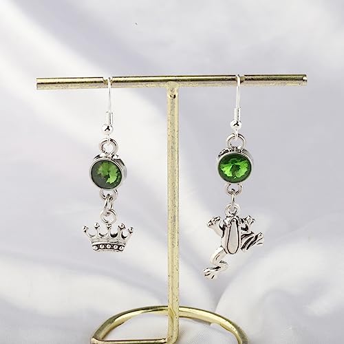 UJIMS Princess The Frog Inspired Gift Frog Princess Dangle Earrings Princess Fans Gift Frog Lover Gift Fandom Necklace3