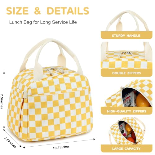 image for Bluboon Lunch Box for Women men Insulated Cute Corduroy Lunch bag, Reu