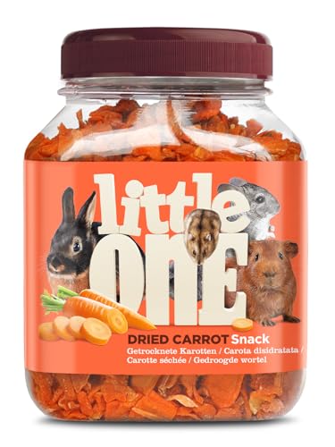 Little One Zanahorias Secas 200 G Alimento Complementario Para Roedores Rico En Vitaminas Y Minerales Secado Suave Para Un Aroma Intenso Y Un Sabor Especial