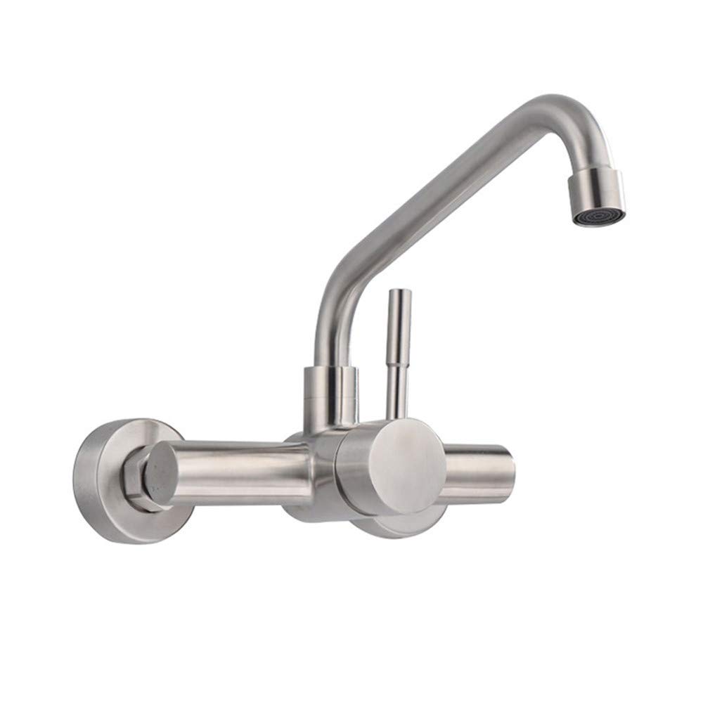 Mélangeur eau chaude inox pour cuisine robinet mural galvanoplastie