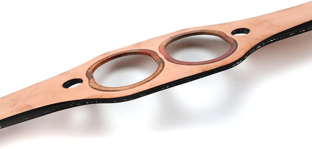 2pcs SBC Oval Port Copper Header Exhaust Gaskets Compatible with SB Chevy 327 305 350 383 Reusable
