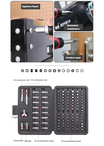 Set de 100 Piezas Destornilladores y Llaves Hexagonales miniatura 4