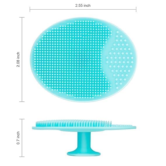 Image of Silicone Body Scrubber & Bath Brush for Deep Cleaning and Exfoliation | Soft Bristles, Non-Slip Grip, Hygienic & Reusable Body Exfoliator for Men & Women (Bath Combo)