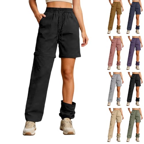 Pantalones de senderismo para mujer, pantalones de trekking, pantalones de jardín, pantalones de exterior, con cremallera, pantalones de trekking, pantalones de jardín, transpirables, pantalones de