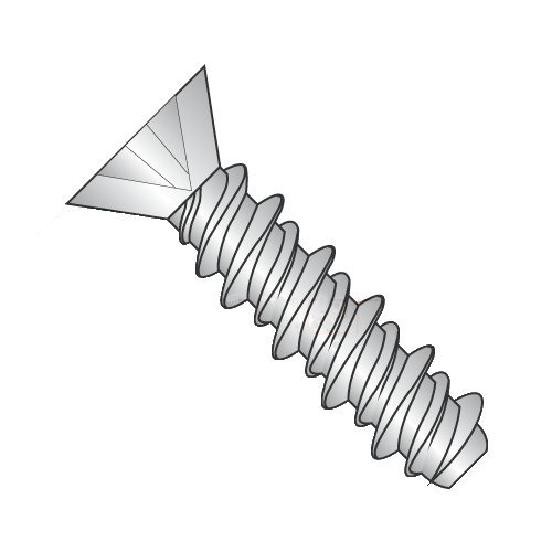 #2 x 1/2" High Low Style Thread Forming Screws/Phillips/Flat Head / 18-8 Stainless Steel (Carton: 5,000 pcs)