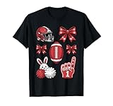 Photo Gallery game day football coquette bow cute cheerleader vibes maglietta Photo Gallery game day football coquette bow cute cheerleader vibes maglietta