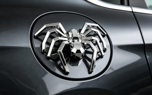 Image of 3D Spider Chrome Emblem Badge Sticker Decoration for Car, Truck, Motorcycle, RV, Scooter, SUV, Door, Window (Upgrad Silver Color)