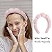 Spa Headband, Makeup Headband for Washing Face, Soft Towel Headband for Skin Care, Cute Hair Band for Shower, Light Pink