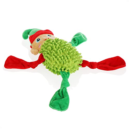 com-four® Hundespielzeug Elf - weiches Puschel-Kauspielzeug - Quietschspielzeug-Puppe aus Plüsch für Hunde und Katzen - Heimtierbedarf Beißspielzeug (1 Stück - Puschel - Elfe)