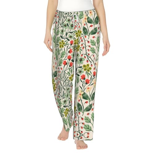 Pantalon de pyjama ample femme à imprimé rose Roadside vetement de nuit doux