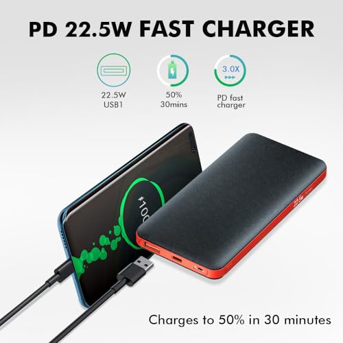 2-Pack Power Bank Portable Charger 10600mAh, PD20W 22.5W PowerBank Fast Charging USB C Input and Output, for Smartphones and More - Image 3