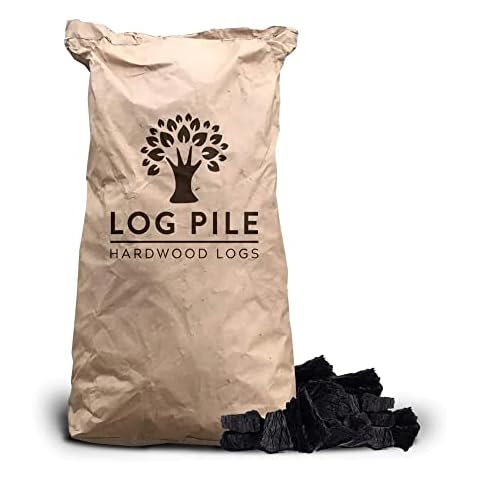 Logpile Charcoal 10kg/70L, Restaurant Grade Lumpwood Hardwood for BBQs and Barbecues Cover