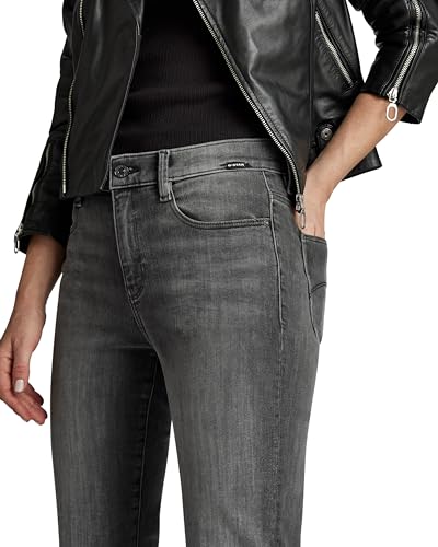 Miniatura 3 de G-Star Jeans Strace Straight Vaqueros, Negro Worn In Black Moon D23951-D632-G108 , 26w 30l Mujer