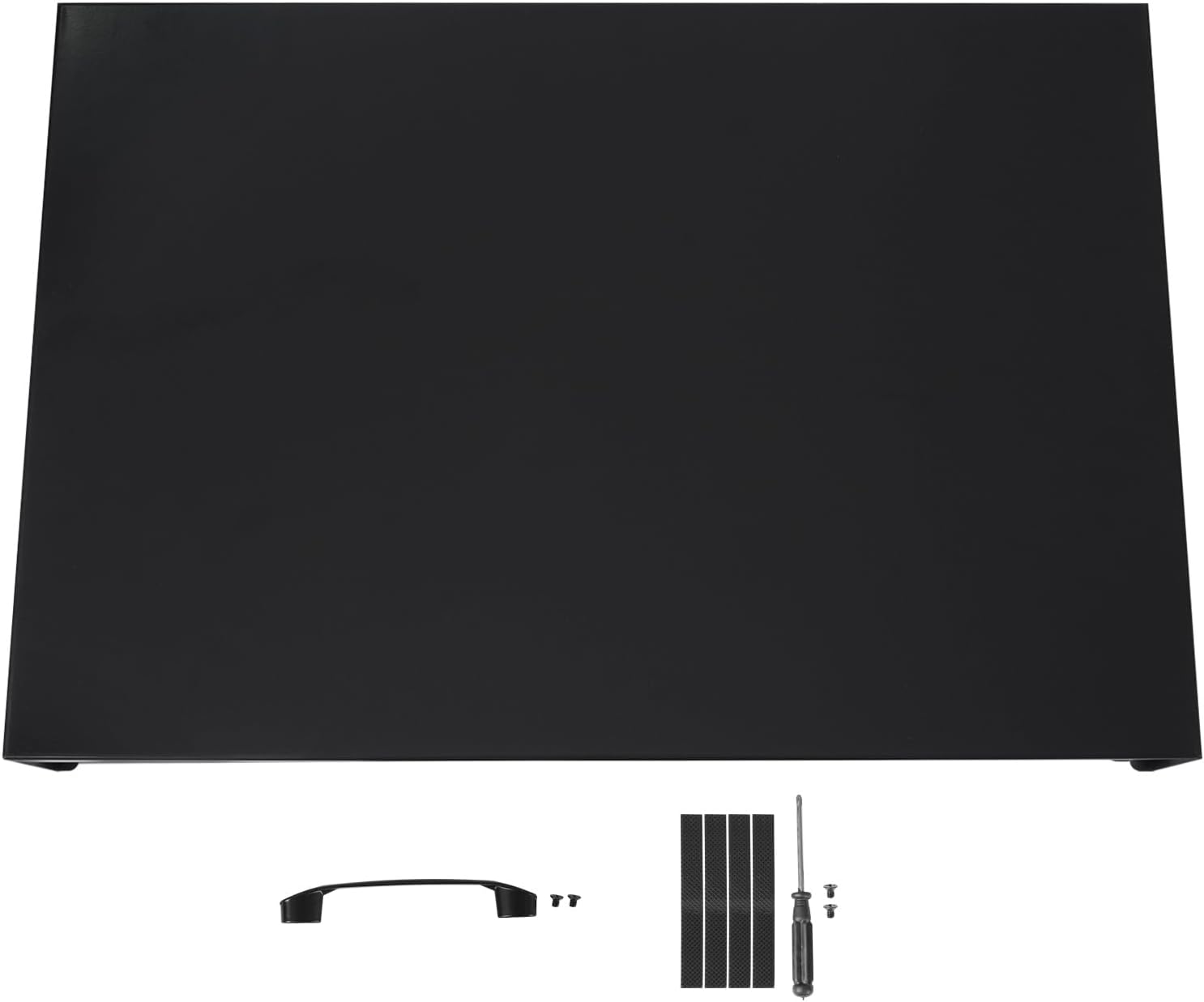 Stove Top Cover Carbon Steel Noodle Board Stove Covers with A Handle, Range Burner Cover for Electric Stove Home Kitchens Restaurants Camping (21.26 * 14.57 * 3.54in) (Black)