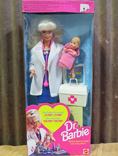 60% Off Discount Dr. Barbie Doll - Hear Baby's Heartbeat! w "Magic" Stethoscope 1993)