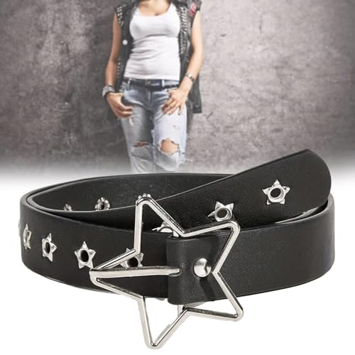 Adjustable Belt With Hollow Out Star Buckle Thin Waist Belt Vintage Belt Hot Girls Women Belt For Coat Skirts Jeans Pu Waist2