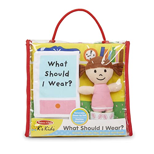 Melissa & Doug Soft Activity Baby Book - What Should I Wear? - Sensory Travel Toys, Dress Up Doll For Babies And Toddlers #TOP5