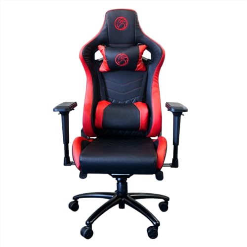 Cadeira Gamer Júpiter Em Couro Reclinável e Giratória - Vermelha