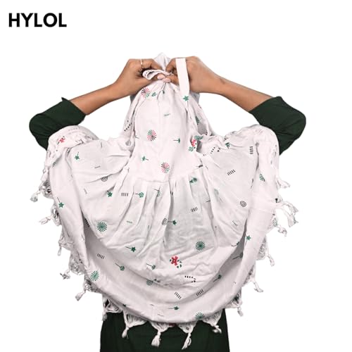Image of HYLOL Pure Cotton Innovative Stylish Printed Pattern Fancy Scarf With Sun Protection Cover Face Cotton Mask for Women's and Girls