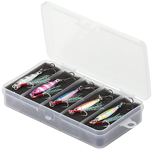 【Amazon.co.jp限定】ジージーエヌ ジグ ルアーセット メタルジグ 釣具 5本 セット ゼブラカラー ジギング ショア 高飛距離 コーティング 7g 8枚目