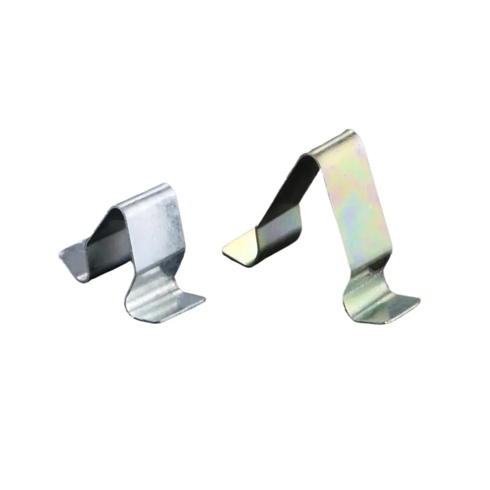 FDCSKINX 10Pcs Sliver Car Door Trim Panel Lining Clips Metal Interior Upholstery Retainer Rivet Auto Fastener Clip(9x14mm)