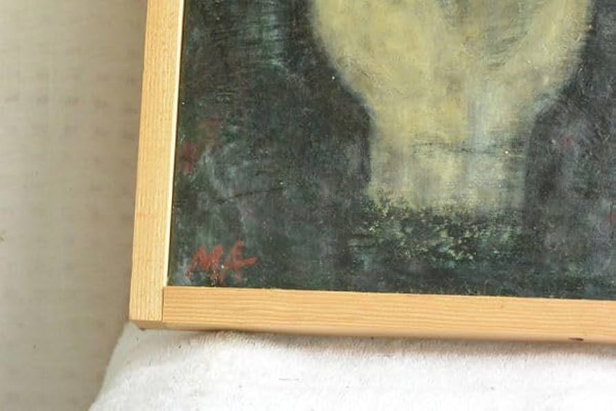 油絵 （サインあり） Yahoo!オークション - 《真作》H.YOSHIDA サイン油彩画4号『風景