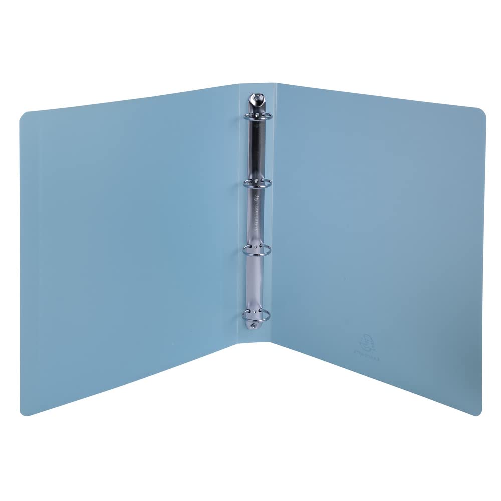 Exacompta - Ref. 51779E - 1 Semi-Rigid Kreacover Pastel Binder in Translucent Polypropylene - 4 Rings Diam 30 mm - External Format 32 x 26.8 cm - A4 Maxi File Format - Random Color