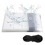 Clear Tarpaulin Waterproof Heavy Duty 3m x 3m Transparent tarpaulin Sheet, Transparent PVC Clear Tarpaulin with Eyelets and Rope, Waterproof tarpaulins for Home Garden Outdoor Camping Caravan