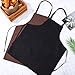 WATIIFUFU Neck Bib Apron Set Black Large Pockets for Tools Cooking Aprons for Adults 12 Pack
