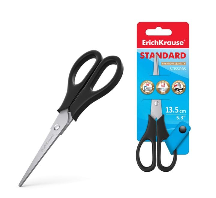 Erich Krause Scissors Easycut, 13.5 Cm (Blister 1 Pcs)