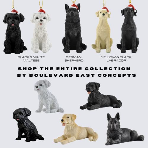 Boulevard East Concepts Black German Shepherd Dog Christmas Ornament Figurine Holiday Collectible Gifts #TOP5