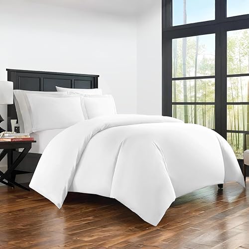 TW Premier Hotel Duvet Cover 3Pcs Set - 1 Duvet Cover 220x240cm (Without Duvet/Filling) - 2 Oxford Pillow Cases 50x75+5cm - Super Soft Synthetic Cotton Fabric | Quilt Cover Set (White King Solid)