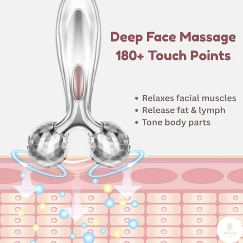 Image of 3-in-1 Beauty Set I 3D Roller Massager, Face Ice Roller and Facial Razors I Face Full Body Massage for Skin Lifting, Tightening, Wrinkle Remover Skin & Relaxation