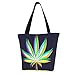 Produktbild Einkaufstasche Bunte Silhouetten von Cannabis oder Marihuana Blätter Küche Wiederverwendbare Einkaufstüten Leinwand Einkaufstasche für Outdoor 11X13 Zoll