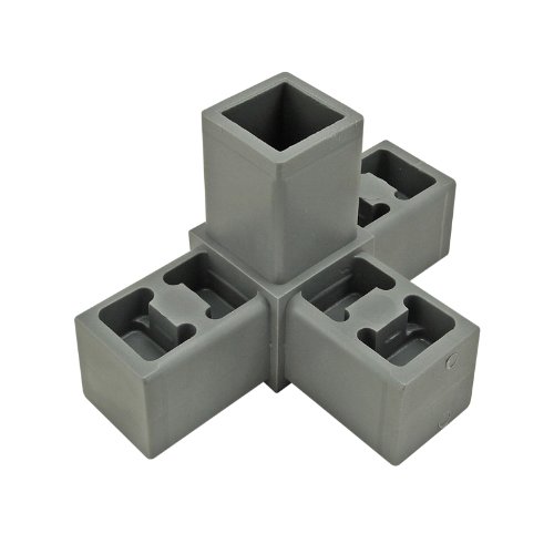 80/20 Inc., 9170, Quick Frame 4 Way Corner Connector, Gray Nylon