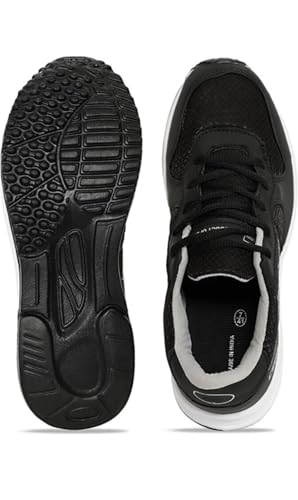 Sports-Shoes-with-Mesh-Upper-Lace-Up-Closure-25-cm-Outsole-Black