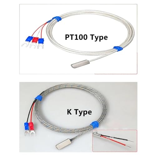 Sensor PT100 de acero inoxidable y cable blindado de 10m de alta resistencia 5
