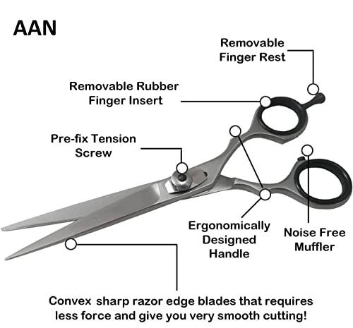 Hairdressing Scissor Professional Hairdressers Barber Hair Cutting Scissor Stainless Steel Haircut Scissor Sharp Adjustable for Salon Barbers Men - Image 2