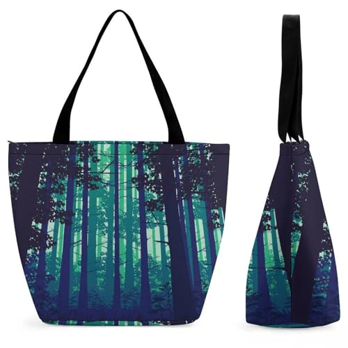 Sac de shopping pour voyage Forêt grand cabas d'épaule chic pour les vacances