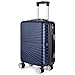 Eco-Lux Essentials Hardside Hand Luggage Carry On Suitcase, ABS Hardshell Cabin Bag with 4 Spinner Wheels, 50 x 32 x 20 cm, Travel Sentry Integrated TSA Approved Lock (Blue)