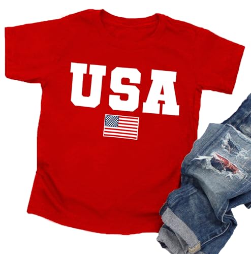 USA Shirt Toddler Boys Girls American Flag Tshirt 4th of July Shirt Kids Patriotic Tee Tops2
